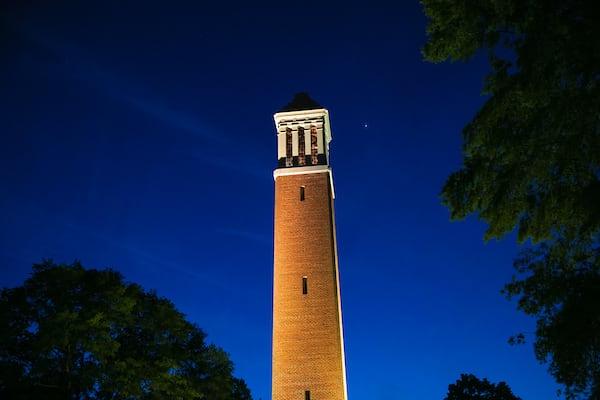 Denny Chimes at sunset